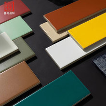 75x300全瓷纯色柔光长条瓷砖卫生间厨房餐厅橄榄绿艺术手工墙面砖