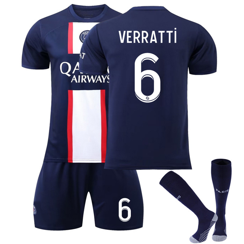 Venta al por mayor 2223 París casa Corte N ° 30 Jersey N ° 7 mbapei N ° 10 Neymar fútbol uniforme traje masculino fabricante
