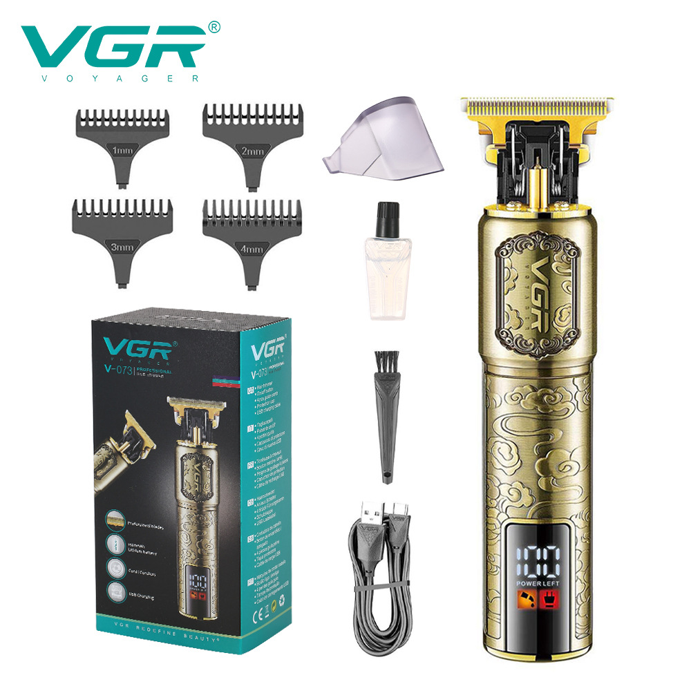 Electric Hair Clipper with Styling And Engraving Functions Professional Metal Clipper for Men Digital Display Home Use_voghion.com