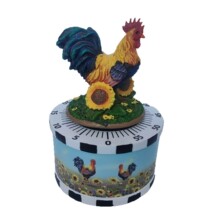定时器雕塑 彩色公鸡树脂工艺品计时器摆件 家庭装饰品