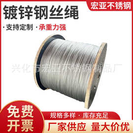 镀锌钢丝绳耐磨钢丝线防生锈户外用涂塑包塑晾衣绳起重钢丝绳批发