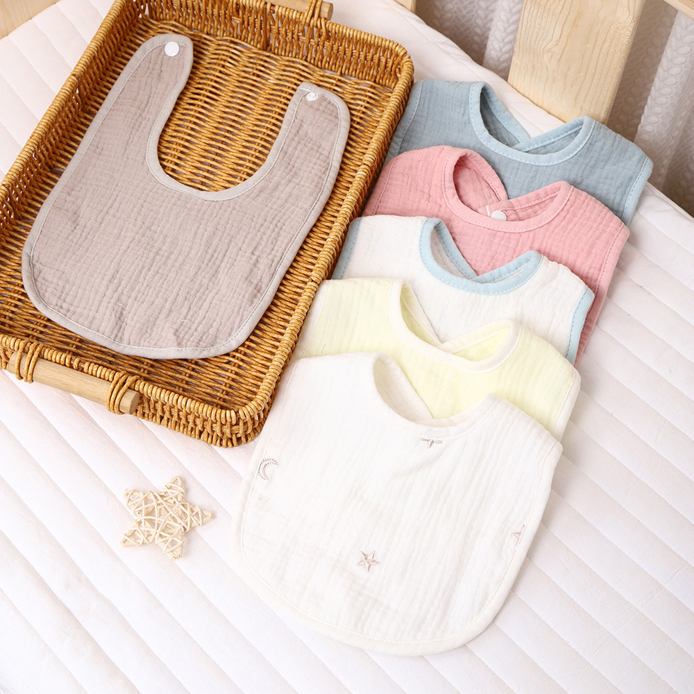 Japanese children's solid color eating bib for new born
