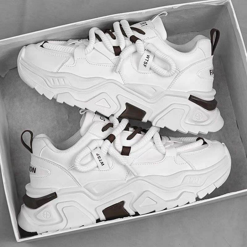 Spring Men's Shoes 2026 New Breathable Shoes Men's Trendy Versatile Height-Increasing Sneakers Casual Dad Shoes