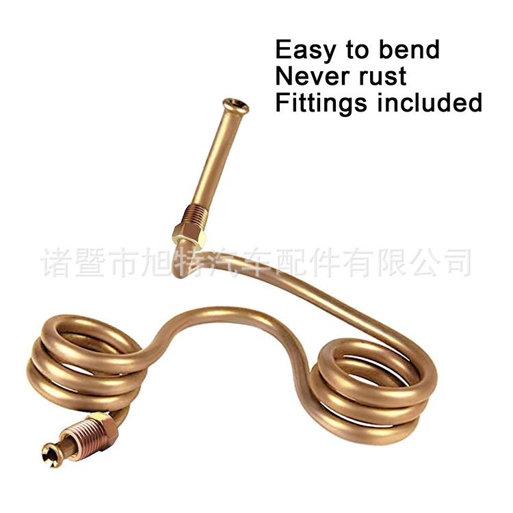 Tubo de freno de aleación de cobre-níquel tubo de freno de aceite Chapado en cobre tubo de aire tubo de freno de metal Oro 16 con tubo de freno de coche