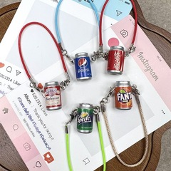模擬缶飲料ボトルコットンドール斜めアクセサリーキーホルダーラブドールクロスボディバッグペンダント