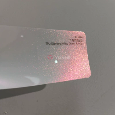 Auto Color Change Film: wrap, factory wholesale, cross-border direct sales - tpu-diamond-white-glamorous-powder-15215m