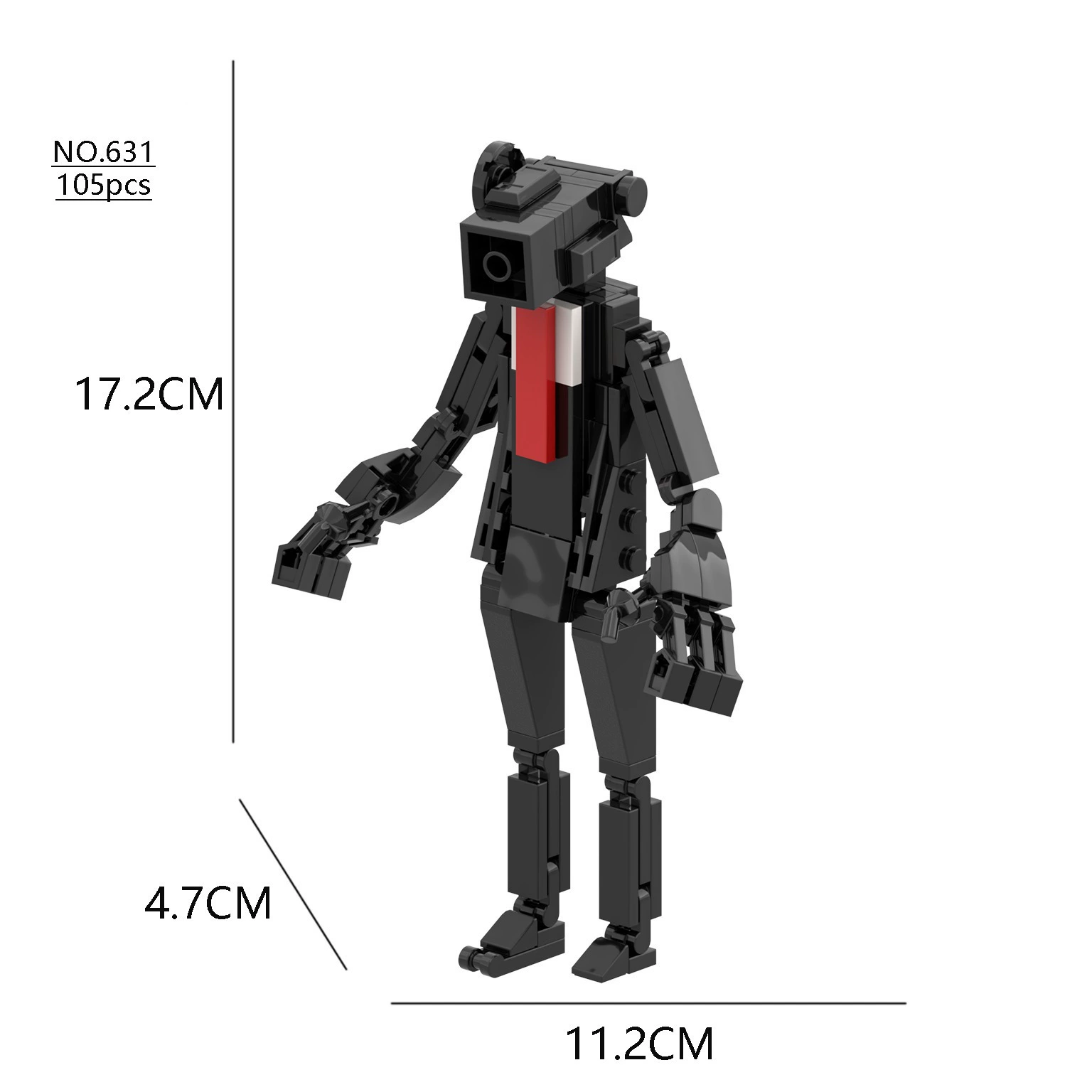 Строимая коллекционная фигурка Skibidi Toilet Titan Set - ТВ-человек, Паук, Мониторинговый робот, 166 штук