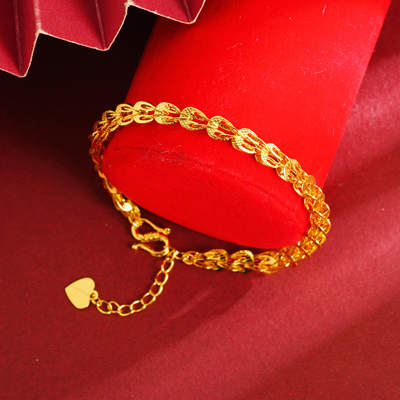 S2563 pulsera de cola de fénix de oro de arena