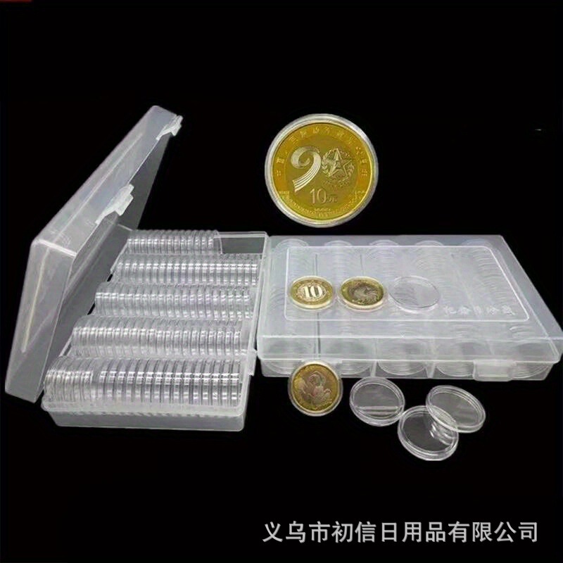 Wholesale Commemorative Coin 27mm Coin Round Box Coin Storage Box Year of the Snake Box 10 Yuan Year of the Horse Commemorative Coin Protection Box Wholesale Commemorative Coin 27mm Coin Round Box Coin Storage Box Year of the Snake Box 10 Yuan Year of the Horse Commemorative Coin Protection Box