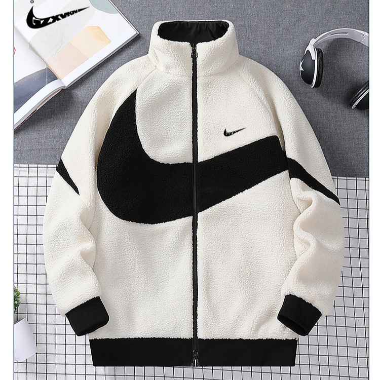 Cross-Border Men's Clothing 2025 Winter Reversible Lamb Wool Cotton Jacket Men's Trendy Brand Warm Color-Blocked Cotton Coat Trendy Jacket Women