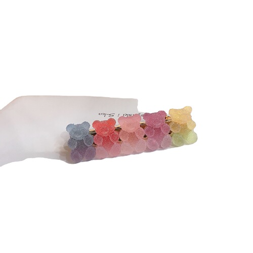 Juice Gummy Gradient Bear Hairpin~New Cartoon Cute Girl Side Clip Sweet Bangs Hairpin Hair Accessories for Women