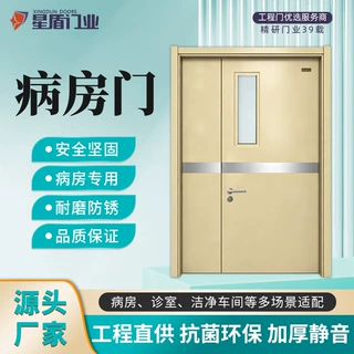 厂房无尘车间钢质门手术室用洁净气密门净化门医用门钢质门双开门