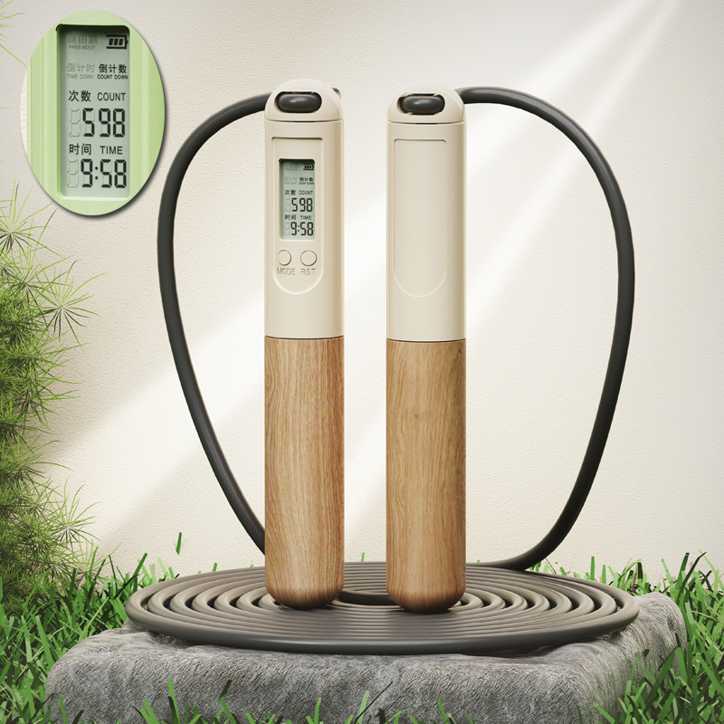 베이지색 카운팅 와이어 롱 로프