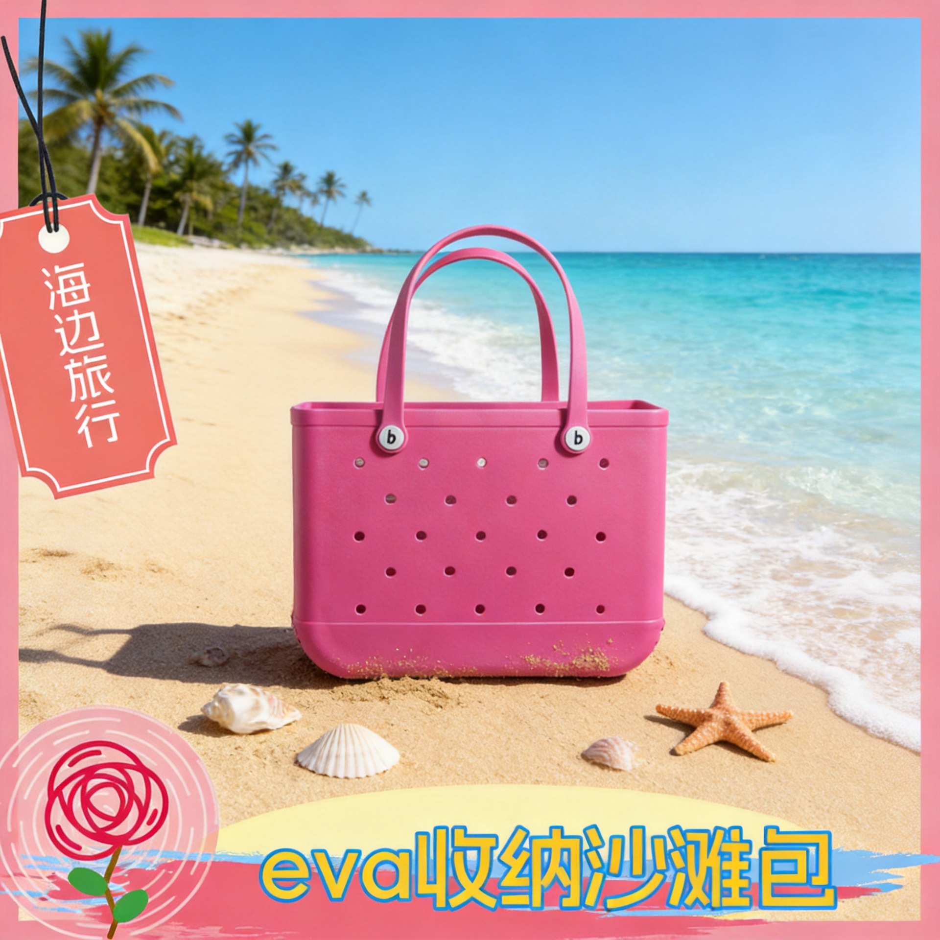 Manufacturer's Best-Selling Eva Hole-In-The-Wall Bag, Travel Storage Outdoor Portable Bag, Large Eva Beach Hole-In-The-Wall Bag