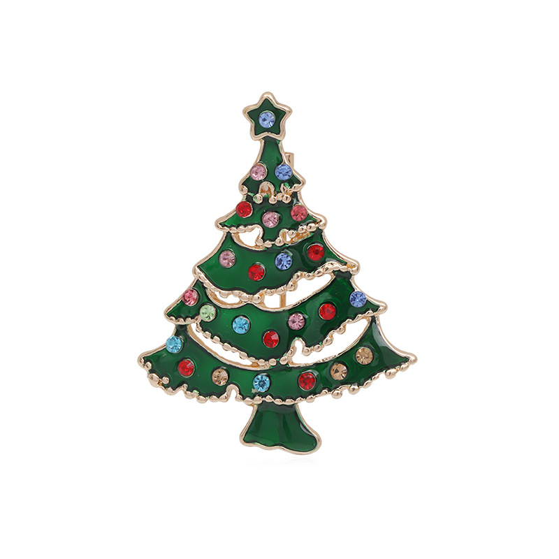 Vente En Gros Bijoux Arbre De Noël Bonhomme De Neige Broche Nihaojewelry display picture 7