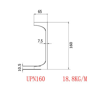 UPN�W�˲��160Ҏ��160*65*7.5*10.5���|S355J2���l�r��