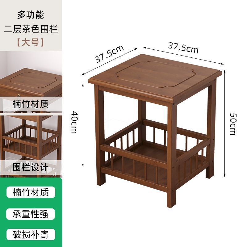 家用沙发边柜小茶几麻将桌边角几小方桌置物架茶桌茶台边茶叶柜子|undefined