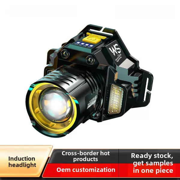Dake Cross-Border Ultra-Bright Light Night Fishing Induction Mine USB Charging Emergency Smart Head-Mounted Outdoor Lighting
