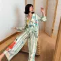 条纹气质长袖外穿睡衣