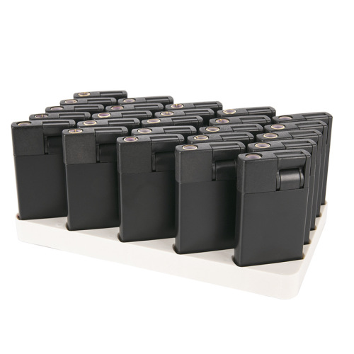 Custom Engraved LOGO Wholesale Thickened 50 Pieces High-End Sandblasted Black Metal Windproof Lighter Advertising