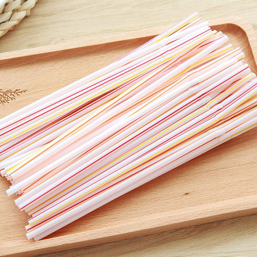 Extra long bendable juice drink milk tea straws 100 pieces disposable colorful elbow plastic straws wholesale