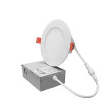 北美LED超薄筒灯嵌入式孔灯圆形方形9W天花灯ETL美规面板灯可调光