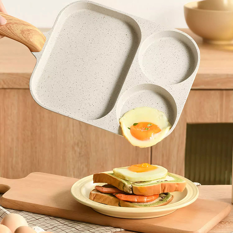 Nuevo arroz de arroz antiadherente 3 - en - 1 desayuno, panela de hamburguesas de huevo, panela doméstica, panela de cocina universal, panela de cocina