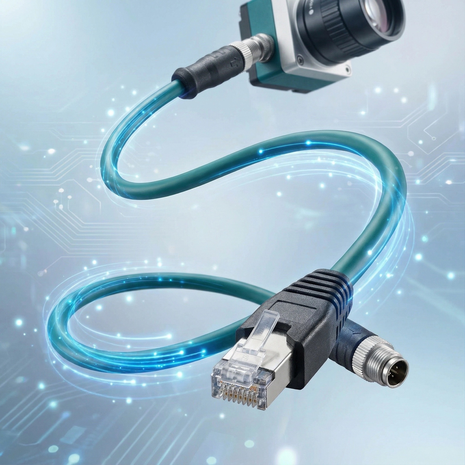 �����๤ҵ��̫����Profinet����8оX��תRJ45ˮ��M12����������