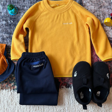 【货期看详情】25ssMO秋冬新款亲子男女童套头圆领抓绒卫衣