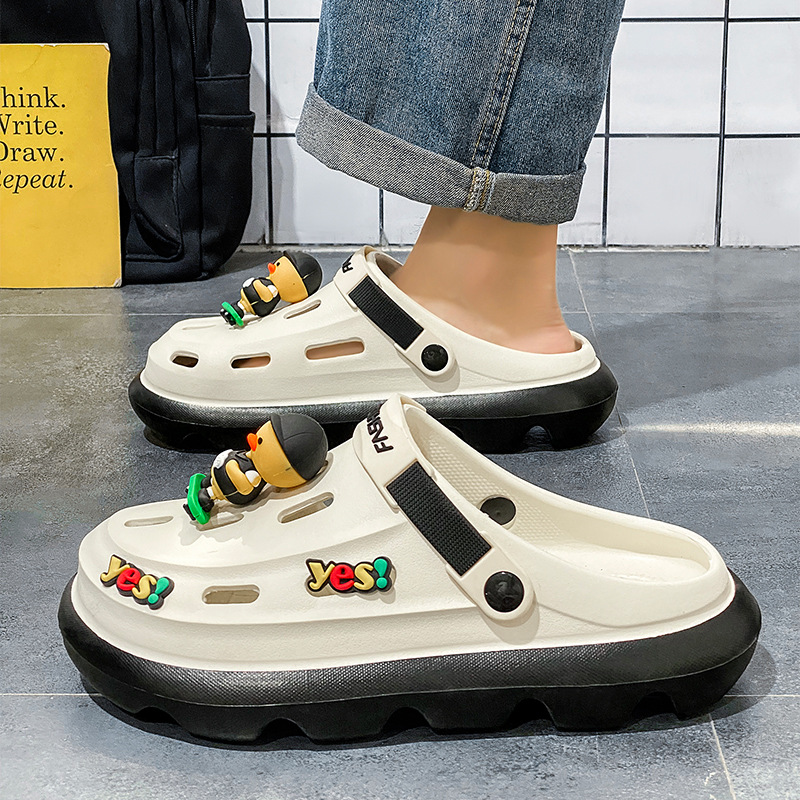 Zapatos con agujeros EVA para hombres Sandalias de oficina de ocio de verano para hombres Zapatos de playa de playa resistentes al desgaste