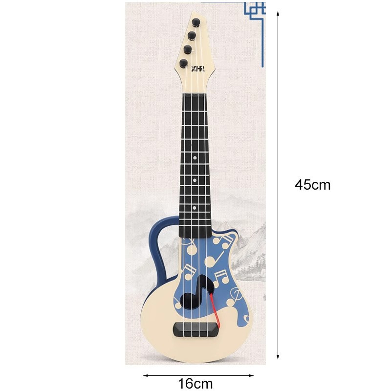 45cm Color Box Playable Ukulele Toy Guitar Instrument Gift Box Gift Gift Kindergarten Cross-Border