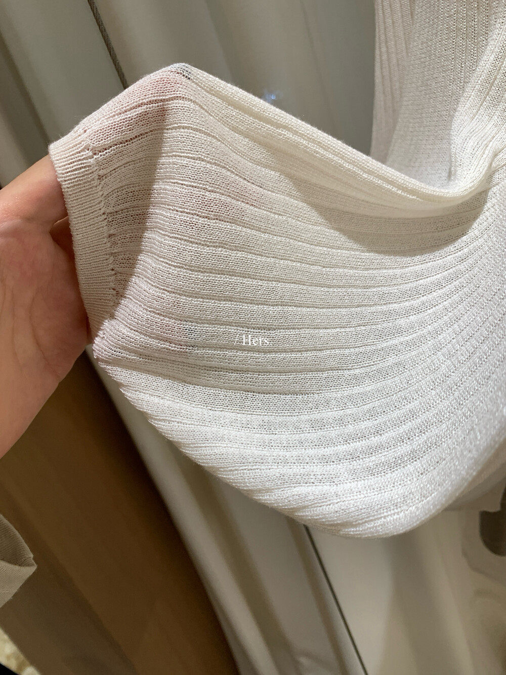 Áo hai dây nữ cổ polo dệt kim phối ren hở vai, form ôm sát — xám, trắng ngà, xanh lam chi tiết 21