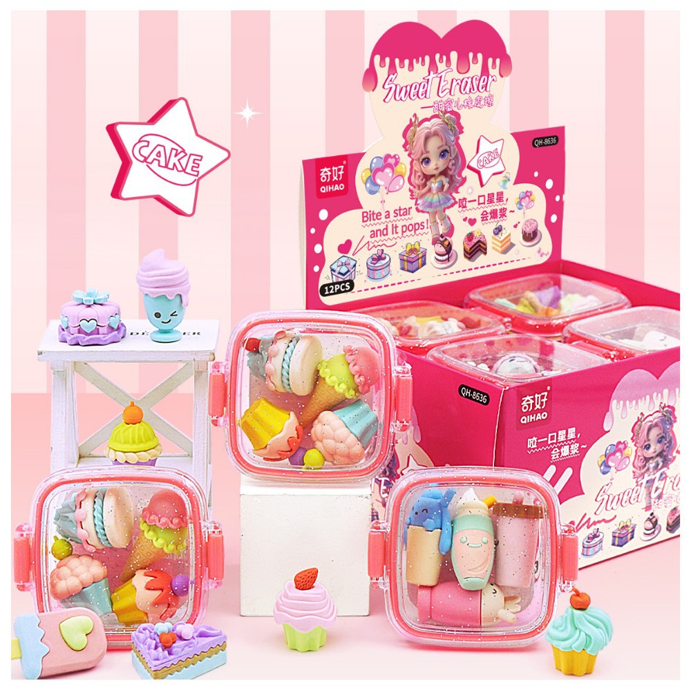 Goma de borrar 3D DIY infantil – forma de héroes, postres, juguetes educativos de fantasía