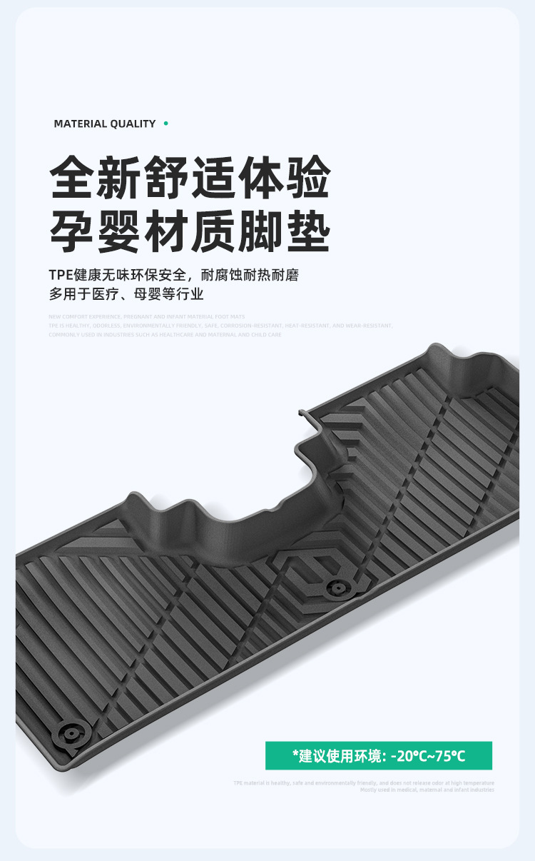 Suitable for 25-27 Models of Leapmotor B10 Car Floor Mats, Eco-Friendly Full Tpe Floor Mats, Trunk Mat, Eco-Friendly Seat Backrest