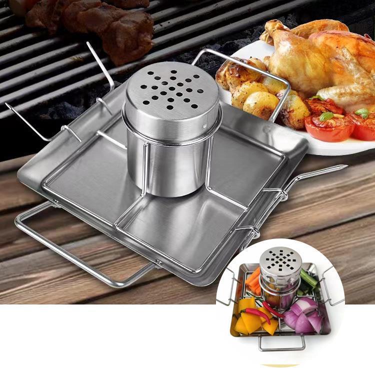 Pollo asado grueso horno horno horno horno cerveza acero al carbono pollo asado pollo claro acero inoxidable al aire libre cuadrado acampamento hierro