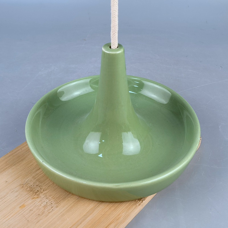 Alimentadores de pájaros de cerámica transfronterizos cuidadosamente seleccionados, adornos de jardín al aire libre, adosadero de pájaros en el árbol, adornos de cuencos de pájaros, artesanías decorativas