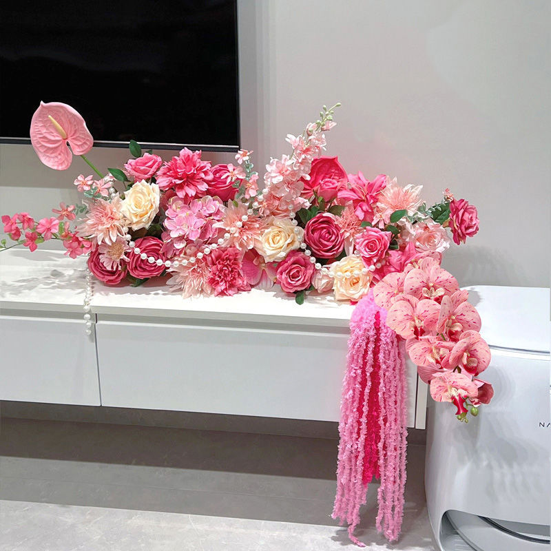 Wedding Bedside Decoration Flowers, Men's Bedroom Flower Arrangements, Wedding Room Living Room Sofa Floral Ornaments, Fake Flowers, Wedding Silk Flowers