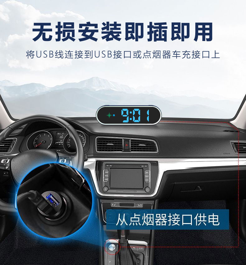 Car-Mounted Electronic Speed Detector Head-Up Display Radar with Automatic Update 2024 New Model Beidou Hud Car Device
