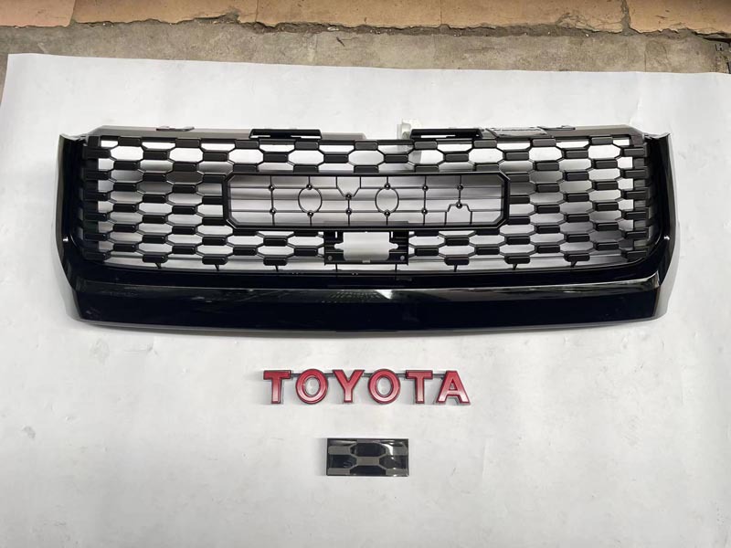 Suitable for 14-21 years Toyota Tantu modified TRD medium Net red standard Net bright black front medium net front face accessories