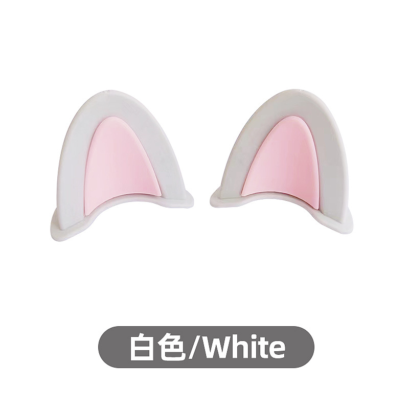 투톤 고양이 귀 그레이 핑크