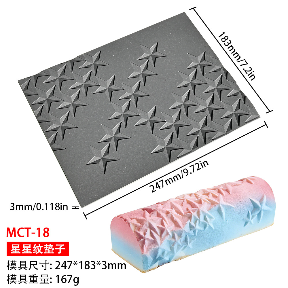 Mousse almohadilla de silicona mousse rollo suizo textura almohadilla corteza amor encaje fondant estera pastelería occidental molde para hornear