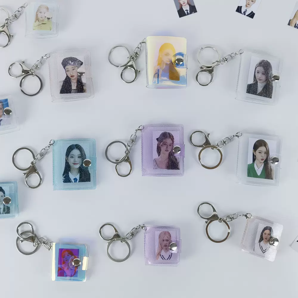 迷你1寸2寸相片收纳相册 龙吓扣钥匙扣大头贴相册 儿童成长小相册