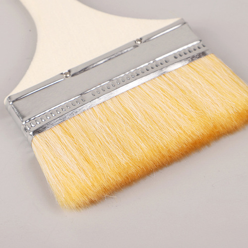 Wood-handled wool brush, handle size 1 inch, 2 inches, 3 inches, painted soft hair brush, barbecue and baking brush, wool brush wholesale