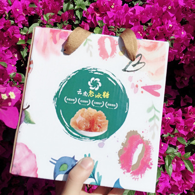 冰糖批发 云南老冰糖 黄冰糖 多晶土冰糖礼盒装1000克 一件代发|ru