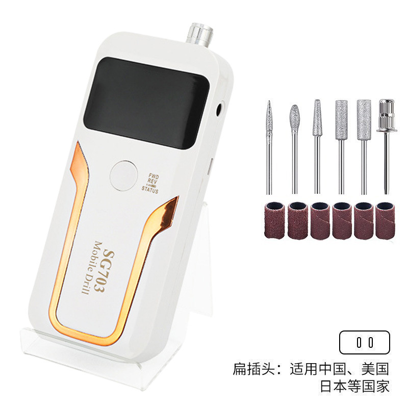 La lijadora de uñas reemplaza el mango de metal 35000RPM rectificador de uñas pulido silencioso y pulido de uñas eléctrico exfoliante