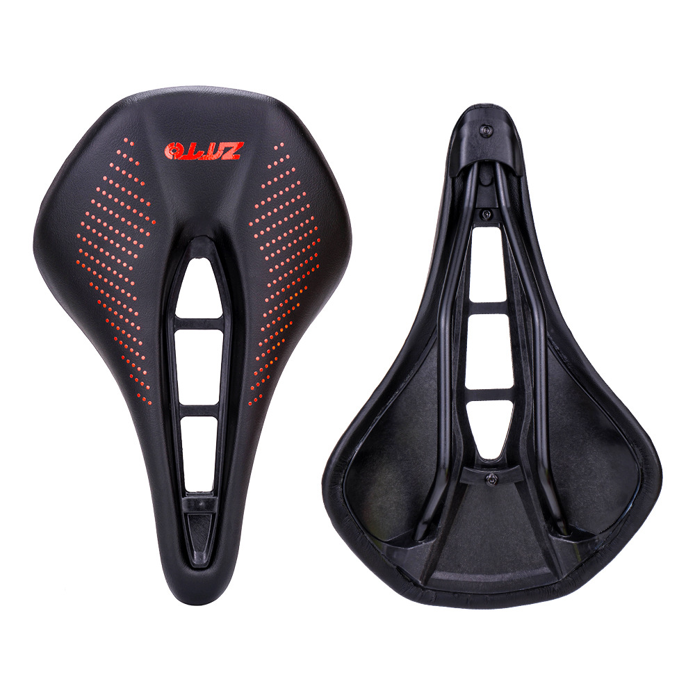 Asiento de bicicleta de carretera de montaña ZTTO Asiento de silla hueco Cojín de silla de coche de cuero de microfibra grande hueco