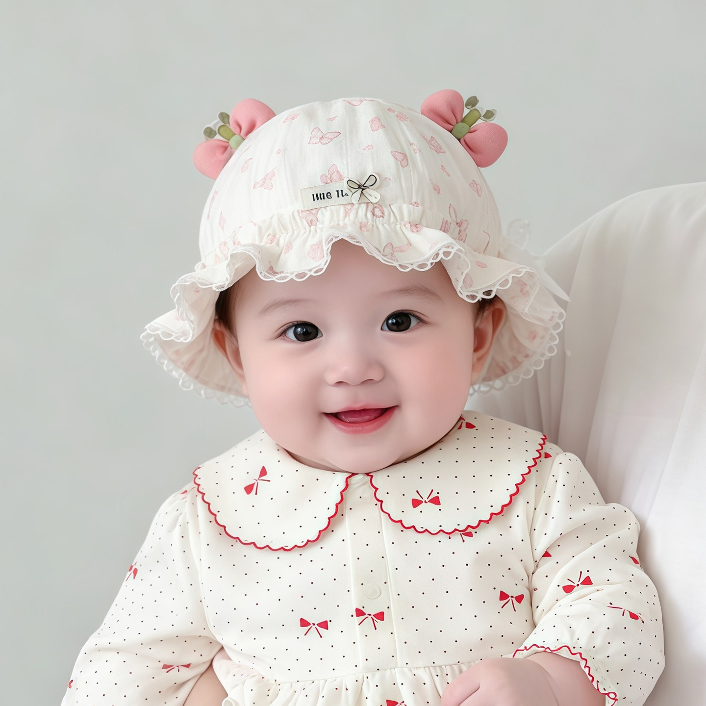 106059819@qq.com Dünner, verstellbarer Sonnenschutz im Prinzessinnen-Fischerstil für Frühling und Herbst, geeignet für Babys und Kleinkinder, Sommerhut_voghion.com