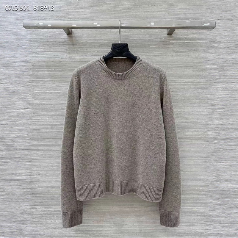 2025 New Autumn and Winter Style Casual and Versatile Loose-Fitting Elbow Patchwork Contrasting Color Round Neck Long-Sleeved Top