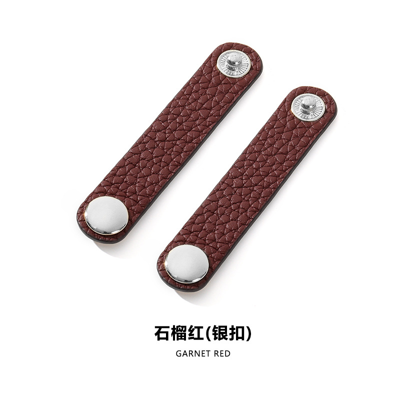D-55 garnet red silver buckle/2