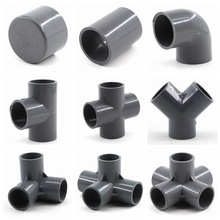 20 25 32mm Grey PVC Pipe Connector Straight Elbow Tee Cross